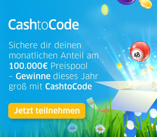 CashtoCode Lotterie Banner