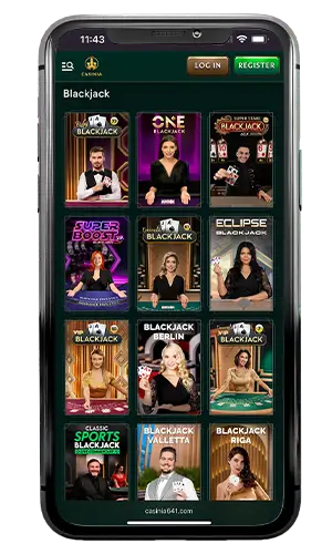Casinia Live Casino Blackjack ROW