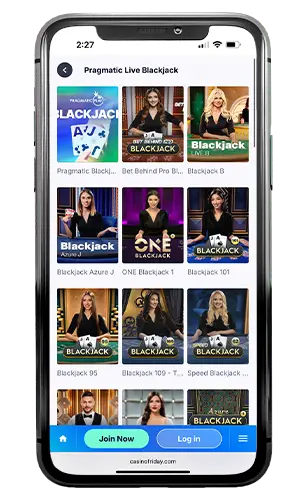 Casino Friday Live Casino Blackjack ROW