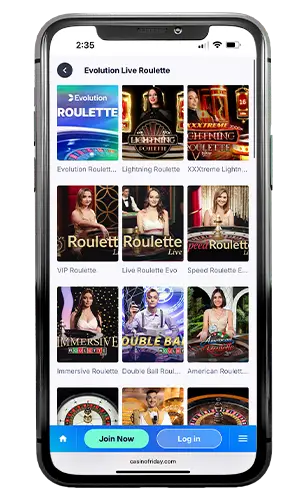 Casino Friday Live Casino Roulette ROW