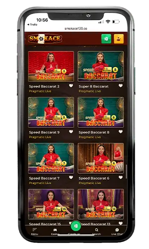 Smokace Casino Live Baccarat ROW