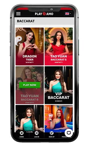Playamo Casino Live Baccarat ROW