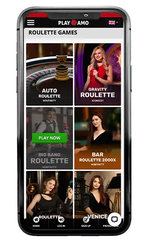Playamo Casino Live Roulette ROW