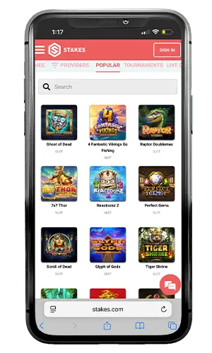 Stakes Casino Popular Slots ROW