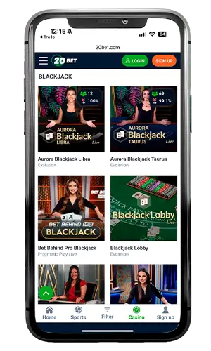 20Bet Casino Live Blackjack ROW