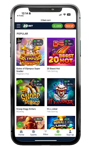 20Bet Casino Popular Slots ROW