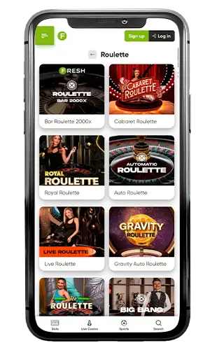 Fresh Casino Live Roulette ROW