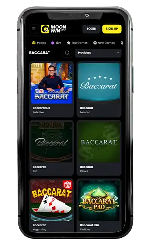 Moonwin Casino Live Baccarat ROW
