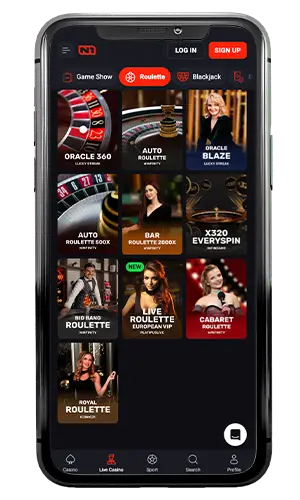 N1Bet Casino Live Roulette ROW