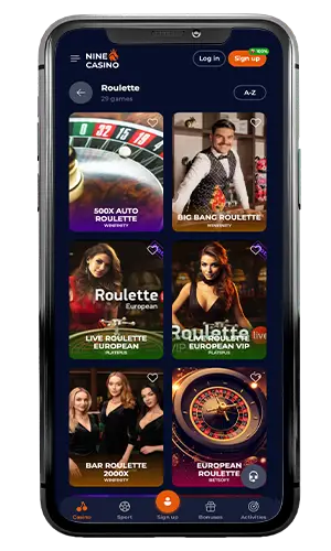 Nine Casino Live Roulette ROW