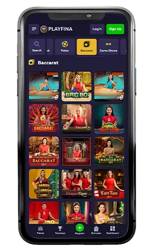 Playfina Casino Live Baccarat ROW