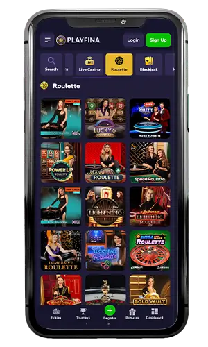 Playfina Casino Live Roulette ROW