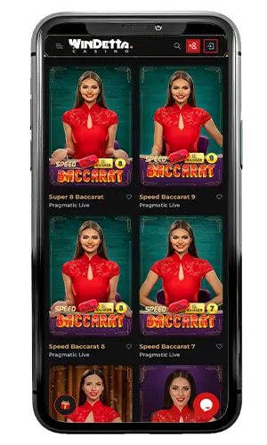 Windetta Casino Live Baccarat ROW
