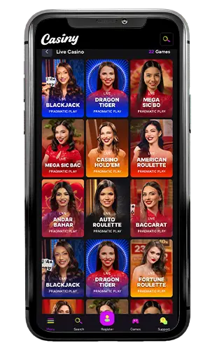 Casiny Casino Live Casino Games 1 ROW