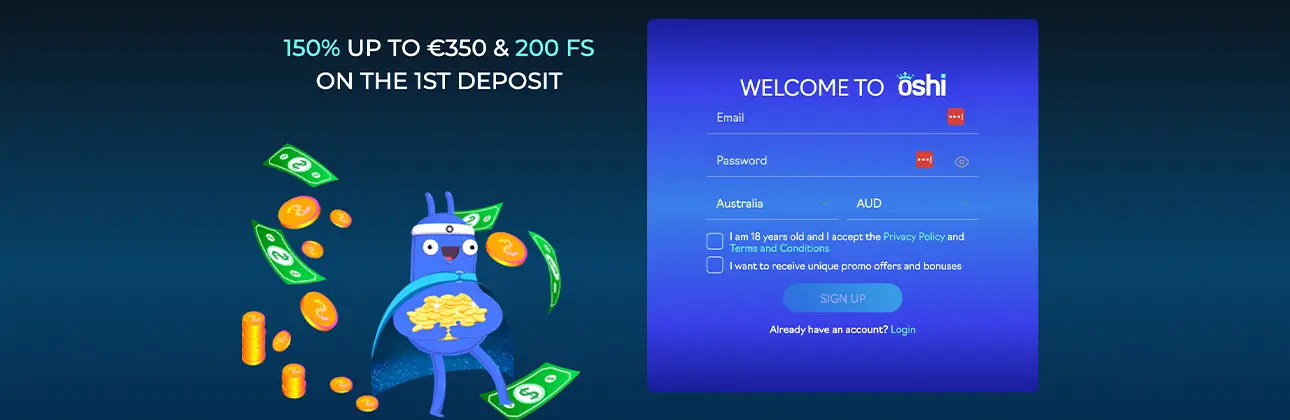 Oshi Casino Bonus ROW