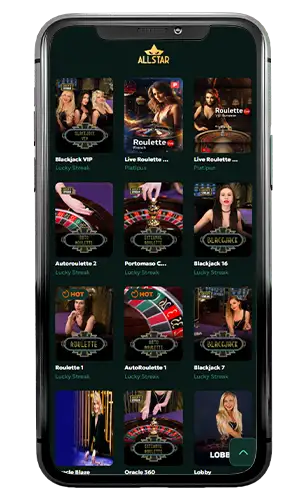 AllStar Casino Live Games ROW 2
